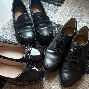 Stylish Black Loafers and Oxfords Set